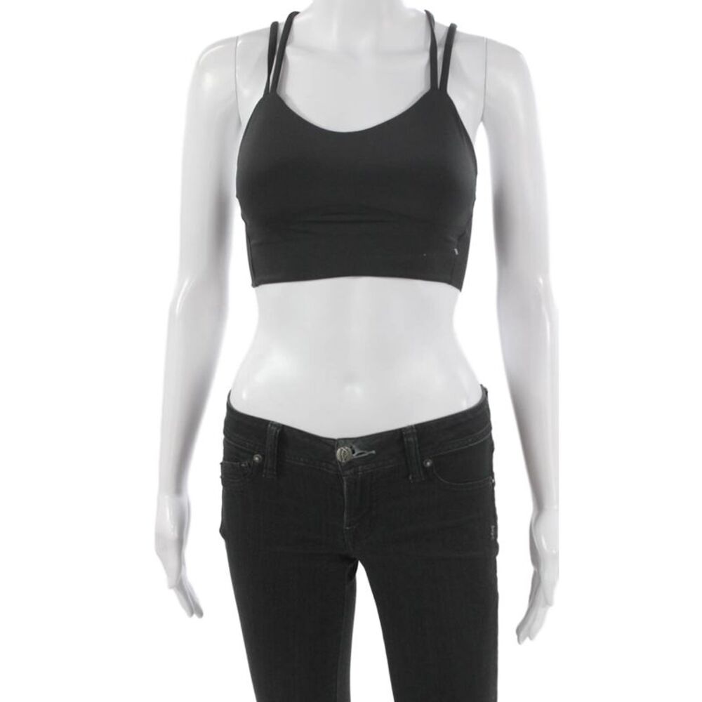 Lululemon Women's Scoop Neck Strappy Sport Bra Black Size 4